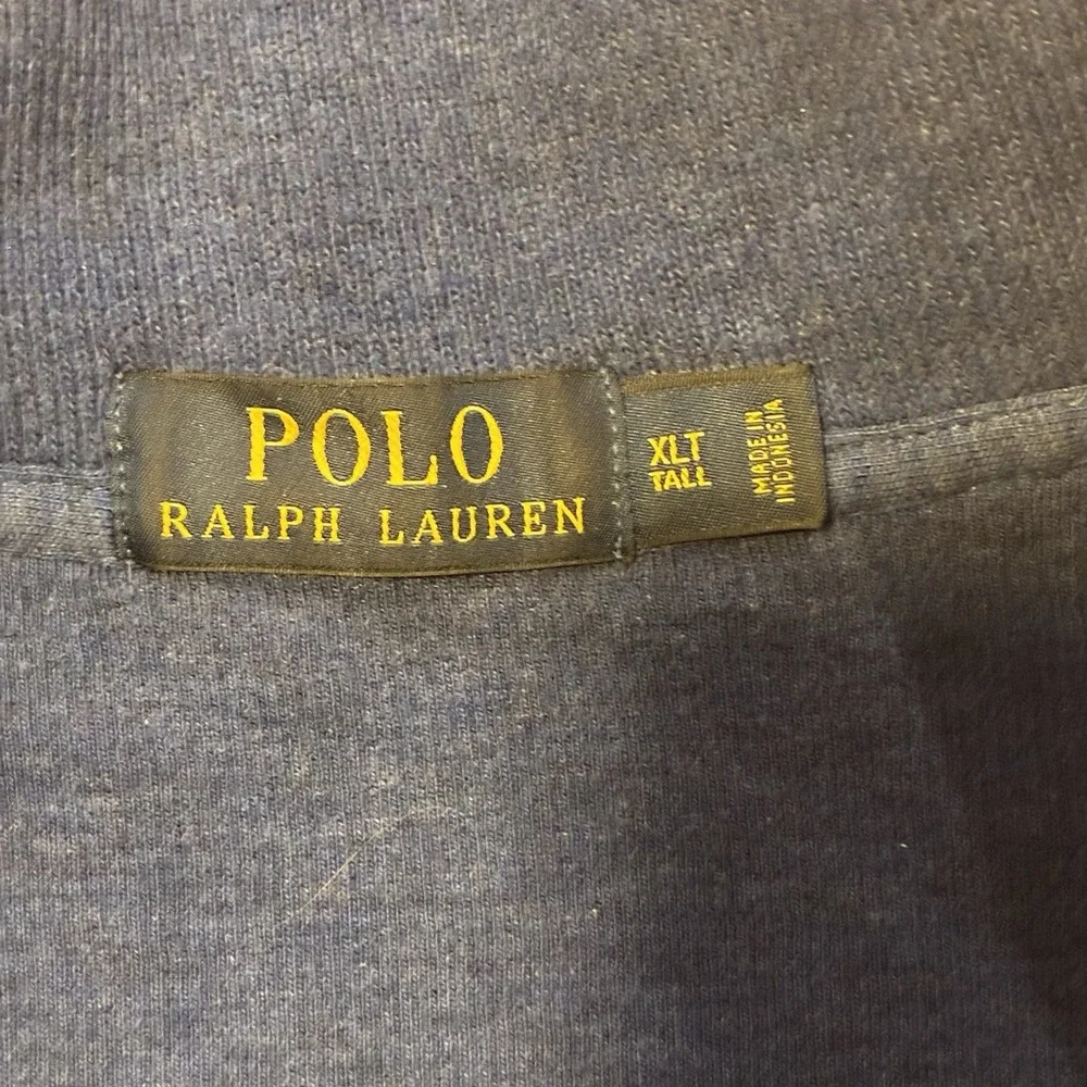 Polo Ralph Lauren Sweater Men's XL Tall Royal Blue 1/4 Zip Pullover Pony‎ Preppy